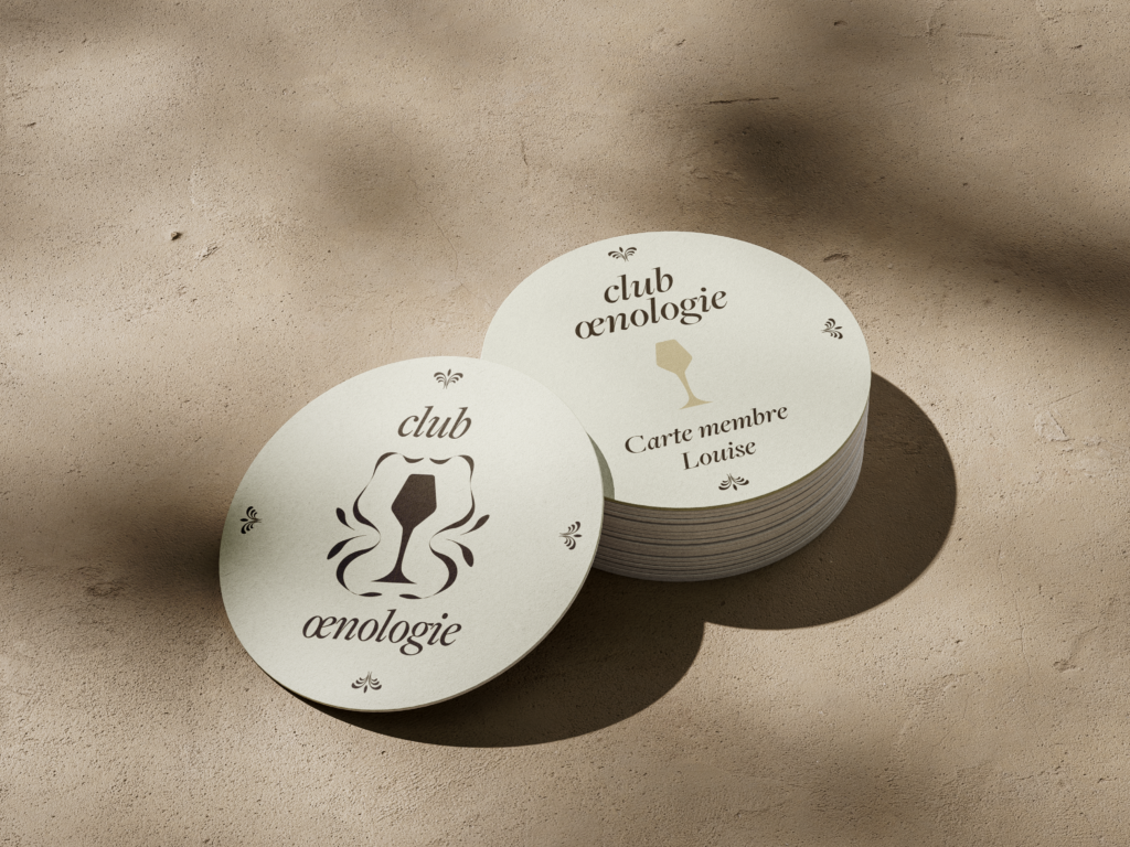 Création d'identité visuelle club œnologie
